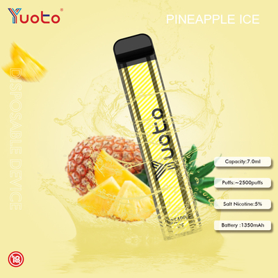 Nicotina eliminabile 1200 di Vape MAh Battery 5% dei soffi di sapori 7.0ML 2500 di Yuoto 23