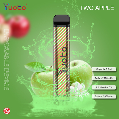 Nicotina eliminabile 1200 di Vape MAh Battery 5% dei soffi di sapori 7.0ML 2500 di Yuoto 23