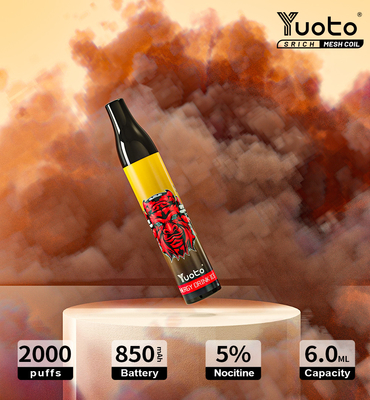 Yuoto popolare 2000 soffia penna eliminabile di Vape delle E-sigarette del succo 850mAh di Mesh Coil 6ml E del vape di Vape