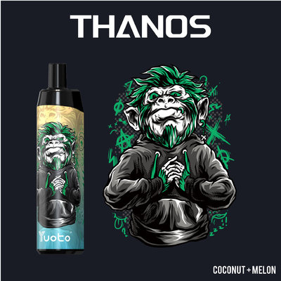 Il baccello Yuoto Thanos 5000 di Vape soffia bobina liquida della maglia 650mAh del nicotina 14ML E di flavo della frutta ricaricabile con tipo C