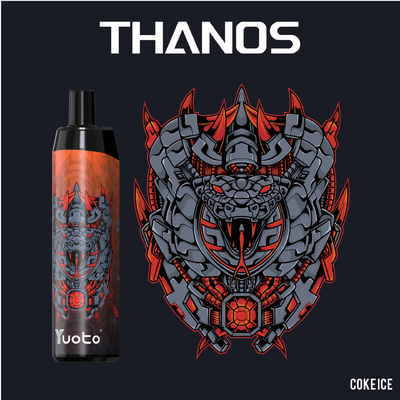 Il baccello Yuoto Thanos 5000 di Vape soffia bobina liquida della maglia 650mAh del nicotina 14ML E di flavo della frutta ricaricabile con tipo C