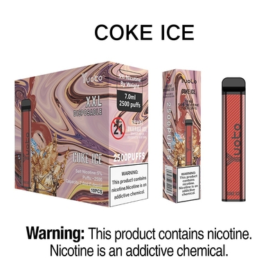 Bastone per sigaretta elettronica Yuoto xXL 2500 sbuffi monouso Vape Coke Ice 7ml aspetto elegante