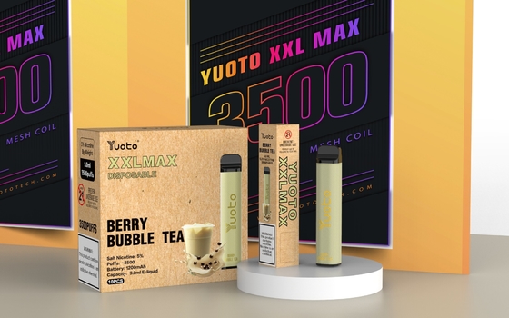 Kit vape usa e getta Yuoto XXL MAX da 3500 sbuffi con aromi di fragola a bobina in rete