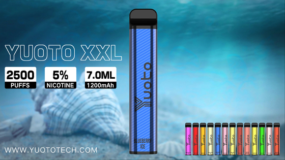 Narghilè penna Vape monouso Yuoto XXL 2500 soffi con batteria E-Liquid 1200mAh da 7 ml direttamente dalla fabbrica cinese