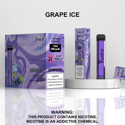 Penna Vape monouso all'ingrosso in fabbrica con 7ml E-Liquid 1200mAh Batteria Fragola Kiwi Ice