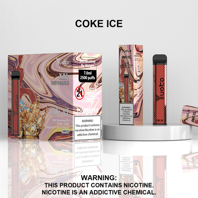 Penna Vape monouso all'ingrosso in fabbrica con 7ml E-Liquid 1200mAh Batteria Fragola Kiwi Ice