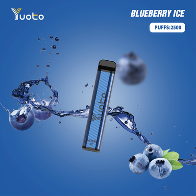 Mirtillo ghiaccio usa e getta Vape Yuoto XXL 2500 soffi E sigaretta con batteria E-Liquid 1200mAh da 7 ml