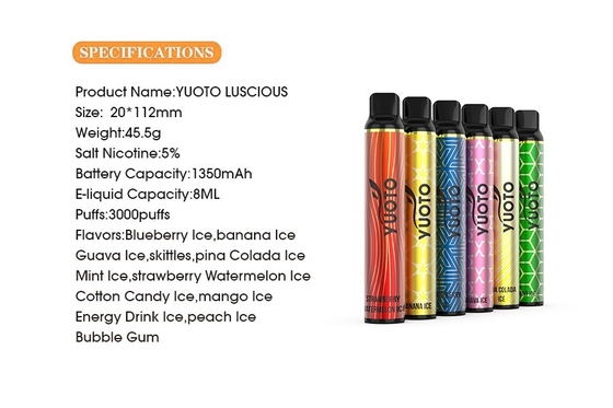 Soffio splendido 3000, 8.0ml E Juice Disposable Vape Pen di Distrubutor Yuoto del nicotina