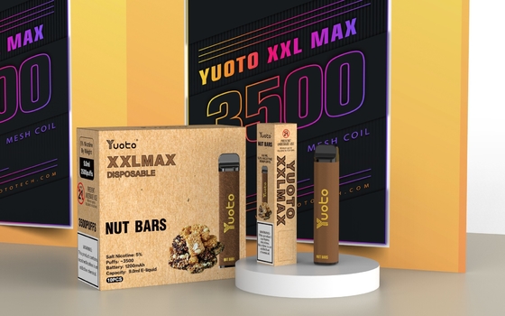 Originale Yuoto E Sigaretta Vaporizzatore Dispositivo XXL MAX 3500 Puff Kit Caramello di arachidi