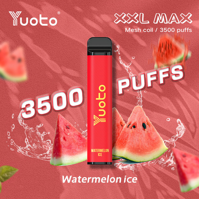 Penna Pod monouso all'ingrosso con bobina a rete Ss304 Bastone monouso Vape 9ml E-Liquid 650mAh Batteria Watermelon Ice