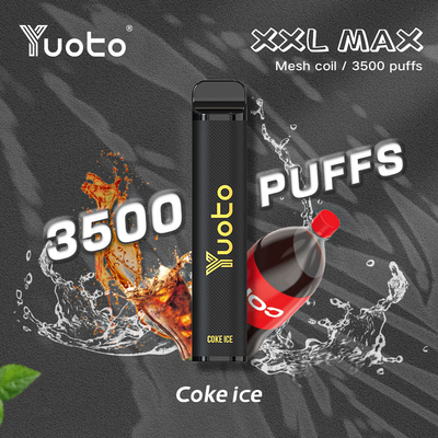 Vendita all'ingrosso MSDS 3500puffs Penna Vape monouso 2022 Nuovo design Vaporizzatore monouso Mesh Coil 14ml E-Liquid Coke Ice