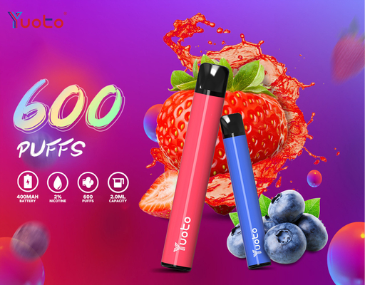 14 Sapori 2% Nic 2.0ml E Juice Yuoto Plus 600puff Con vernice per cottura TPD