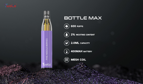 20mg il nicotina 600 soffia bottiglia massima, nicotina eliminabile di YUOTO di Mesh Coil TPD Vape 2%
