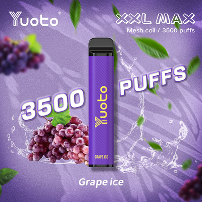 Il nicotina XXL il max 3500 di 5% 2% soffia ghiaccio eliminabile Mesh Coil dell'uva di Yuoto Vape