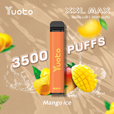 3500 NUOVO Yuoto Vape nicotina eliminabile di Mesh Coil 5% 2% del ghiaccio del mango dei soffi XXL max