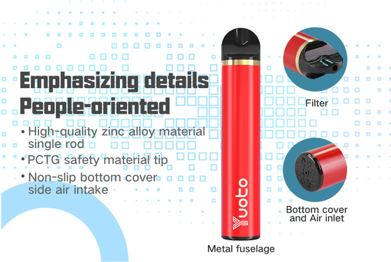 100% 1500 originali soffia vaporizzatore all'ingrosso pre--Filledfactory eliminabile elettronico 2 di Cig delle sigarette 900mAh 5ml E di Yuoto