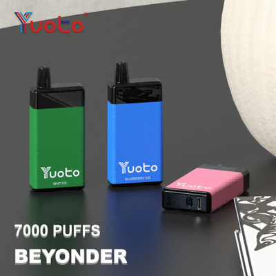 Originale Yuoto Vapore usa e getta Beyonder 7000 Puffs Ricaricabile Maschera bobina 15 Sapori Originale