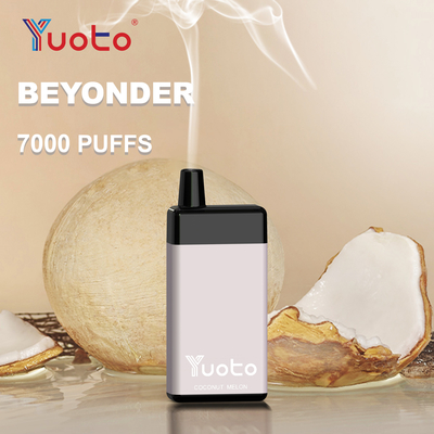 Originale Yuoto Vapore usa e getta Beyonder 7000 Puffs Ricaricabile Maschera bobina 15 Sapori Originale