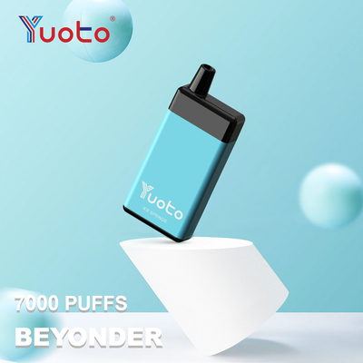 Originale Yuoto Vapore usa e getta Beyonder 7000 Puffs Ricaricabile Maschera bobina 15 Sapori Originale