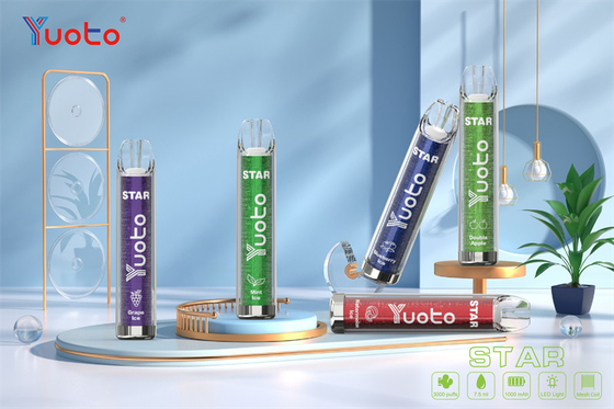 16 sigaretta elettronica della batteria della stella 1000mAh 3.2V di Yuoto Vape di colori