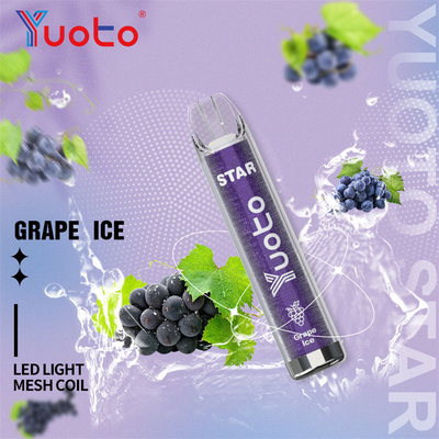 stella eliminabile di Yuoto Vape di 3000 soffi 1.2ohm con 16 colori