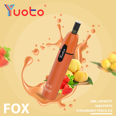 Unico Yuoto Fox 3000 Puffs Vapor Disposable E Cigarette Buon Sapore