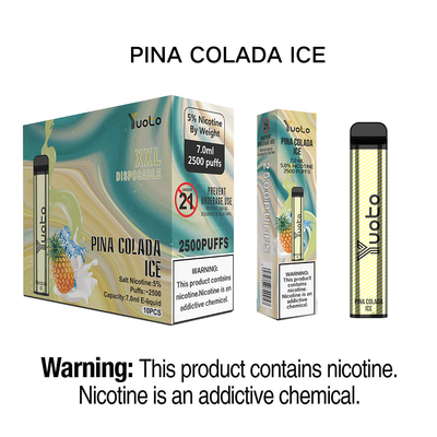 1200mAh Batteria Capacità 2500 Puffs Vaping Device Per il mercato OEM/ODM