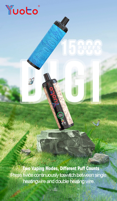 Yuoto DIGI 15000 Puffs Daul Mesh Coil Vape Disposable Vape con display