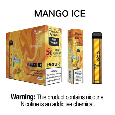 2500 gusto della batteria della penna 7.0ML 1200mAh di sapore YUOTO Vape dei soffi XXL buon