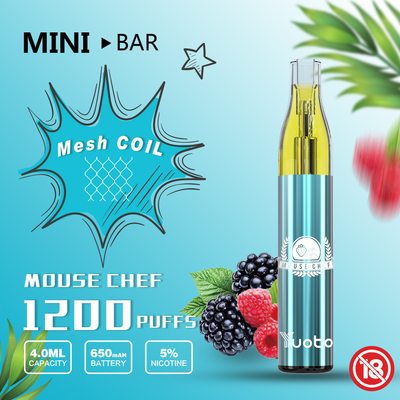 Sapore misto Mini Bar Yuoto Disposable Vape 1200puff di frutti 11