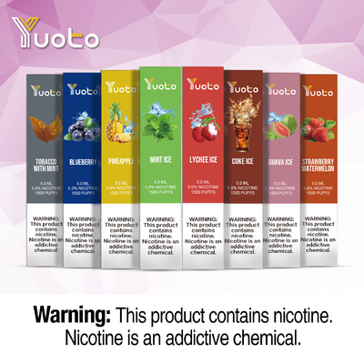Vape elettronico eliminabile su ordinazione della barra del soffio del vaporizzatore di sapore 900mAh 5.0ml dei vapes 23 di marca -1500puffs di Yuoto eliminabile