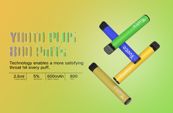 Soffio eliminabile 3.5V di più 800 di Yuoto di originale di Vape 100% di Cig di 7W-12W E