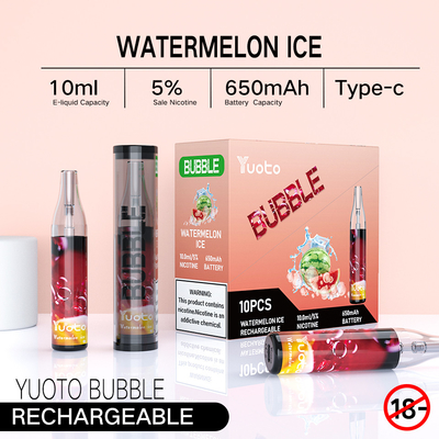 Il corredo eliminabile 4000 di Vape della bolla di Yuoto soffia 10ml tipo ricaricabile la c 650mAh