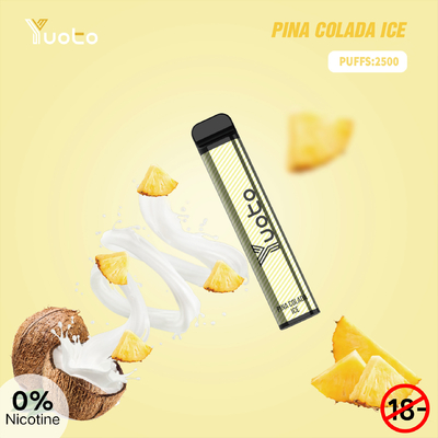 SS304 Yuoto XXL 2500 soffia batteria eliminabile di Vape 1650mAh per si rilassa il soffio Antivari