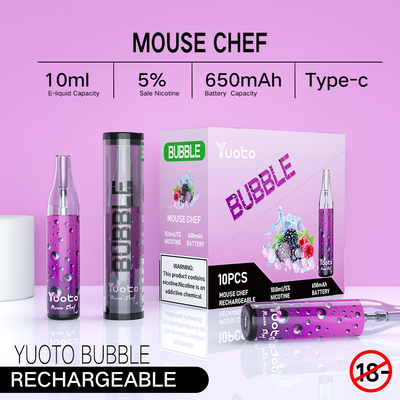 Il yuoto che ricaricabile della bolla 4000puffs 650 il mah 10ml di Yuoto il vape eliminabile ingrana la disgiunzione delle bobine non ha condotto shinning