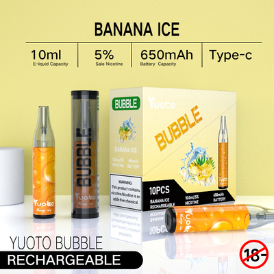 Il yuoto che ricaricabile della bolla 4000puffs 650 il mah 10ml di Yuoto il vape eliminabile ingrana la disgiunzione delle bobine non ha condotto shinning