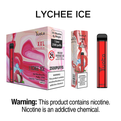 Baccello eliminabile del vape del yuotovape del vape di yuoto quadrato di forma del eliquid del xxl 2500puffs 1200mah 7ml di Yuoto