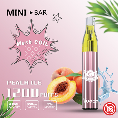 Il minibar 1200 di YUOTO soffia batteria eliminabile 650mAh del succo 4.0ml di sapore E di Vape 15