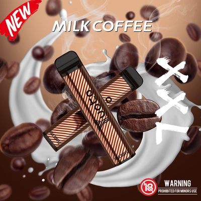 Yuoto 2500 soffia vaporizzatore Pen Kit di sapori 23 sapori 5% caffè eliminabile del latte della batteria da 1200 mAh popolare in India