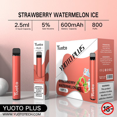 Yuoto 800 soffia Vape con area 2,5 ml Juice Capacity di Origal di 11 sapore