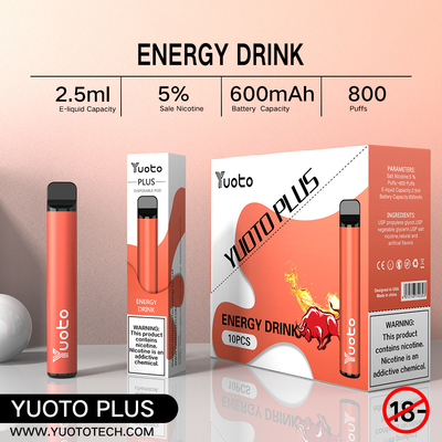 Yuoto più il soffio eliminabile 3.5V di originale 800 di Vape 100% di Cig di 7W-12W E