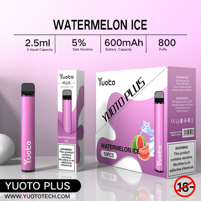 Yuoto 800 soffia Vape con area 2,5 ml Juice Capacity di Origal di 11 sapore