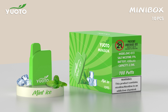 Batteria 450mAh del nicotina 2% del succo 2.0ml di sapore di Mini Box Vape Disposable 15 dei soffi del prodotto 700 di Yuoto TPD