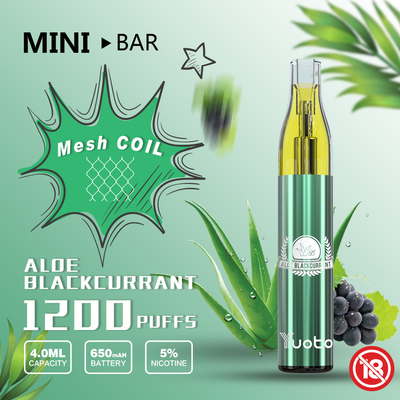 Batteria eliminabile 650mAh del E-succo 4.0ml di Vape 15flavor del soffio del minibar 1200 di Yuoto