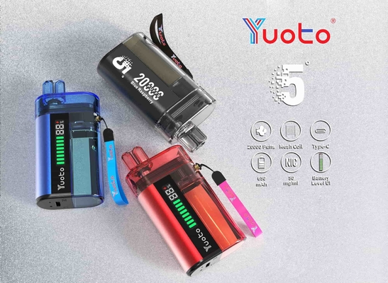 YUOTO Vape usa e getta con flusso d'aria regolabile, capacità della batteria di 850mAh e potenza di 10-12W