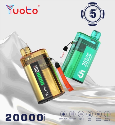 Yuoto 20000 puffa vapore monouso con serbatoio di olio trasparente